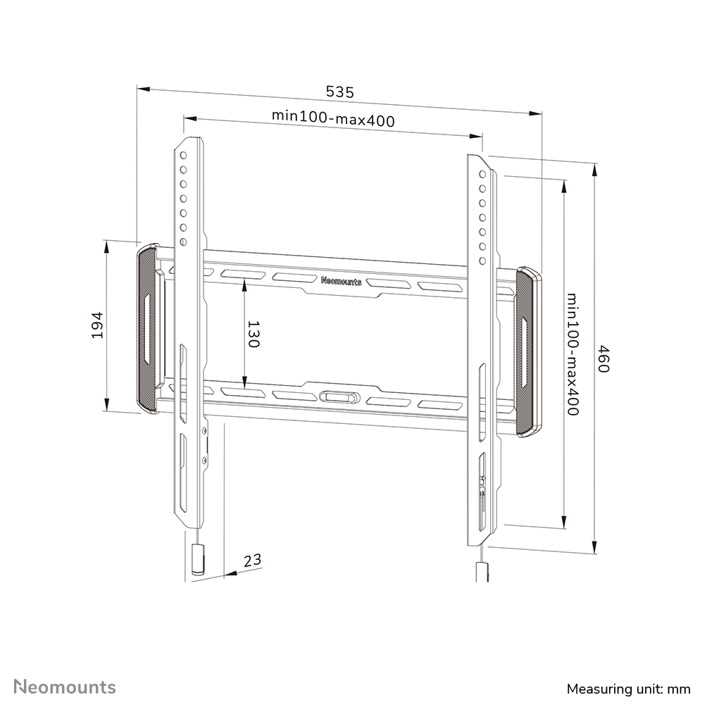 Neomounts WL30-550BL14 Soporte de pared para TV 32-75" - ultra plano - fácil montaje